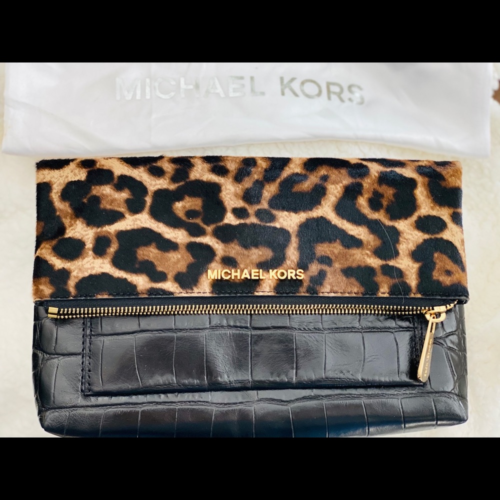 Michael Kors Leopard Clutch